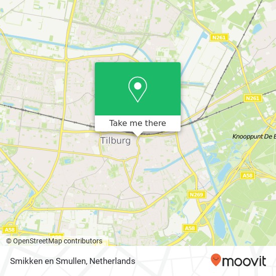 Smikken en Smullen, Heuvelring 37 5038 CJ Tilburg map