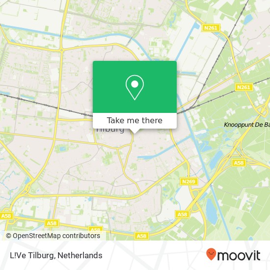 L!Ve Tilburg, Heuvel 43 5038 CS Tilburg Karte