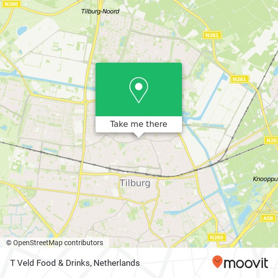 T Veld Food & Drinks, Veldhovenring 67 5041 BB Tilburg Karte