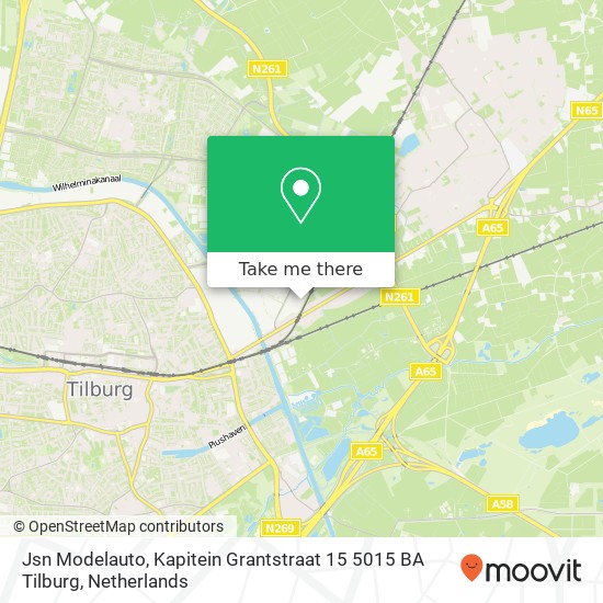 Jsn Modelauto, Kapitein Grantstraat 15 5015 BA Tilburg Karte