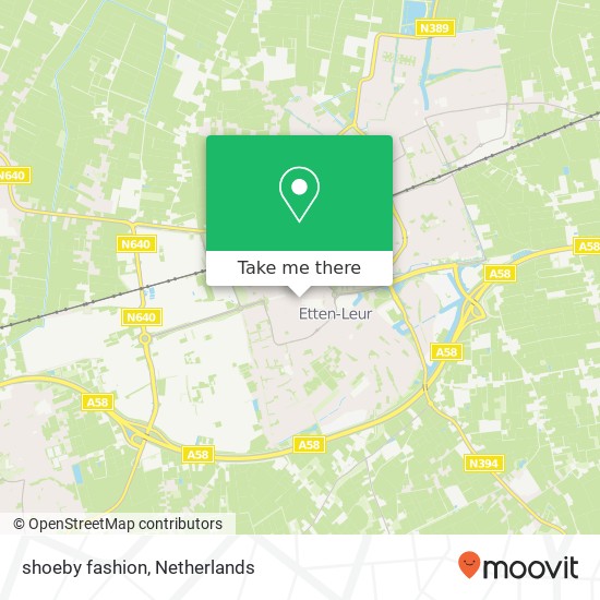 shoeby fashion, Bisschopsmolenstraat 6 4876 AN Etten-Leur map
