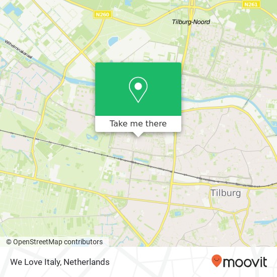 We Love Italy, Westermarkt 10 5042 MC Tilburg map