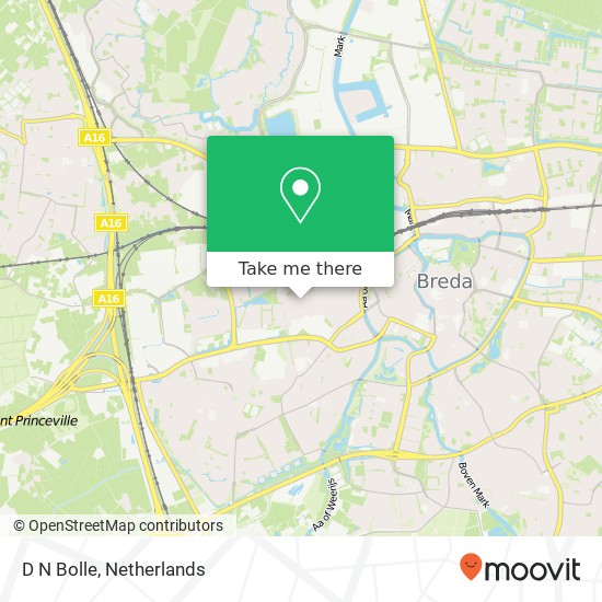 D N Bolle, Acaciastraat 118 4814 HK Breda map