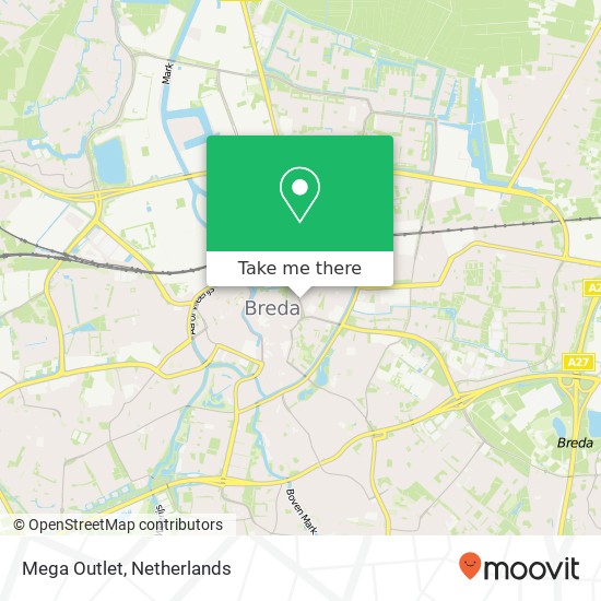 Mega Outlet, Boschstraat 1 4811 GA Breda map