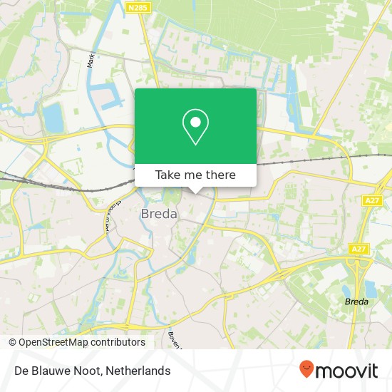 De Blauwe Noot, Boschstraat 174 4811 GL Breda map