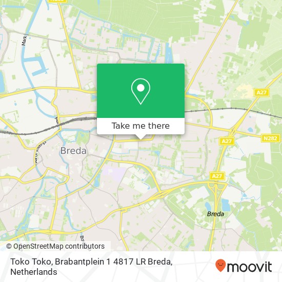 Toko Toko, Brabantplein 1 4817 LR Breda map
