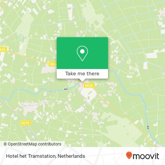 Hotel het Tramstation, Molentiend 12 5469 EK Meierijstad map