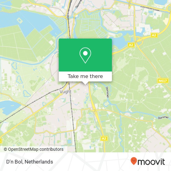 D'n Bol, Marktveld 18 5261 EB Vught map