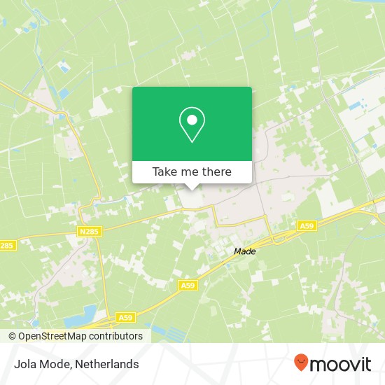 Jola Mode, Oude Kerkstraat 40 4921 XE Drimmelen Karte