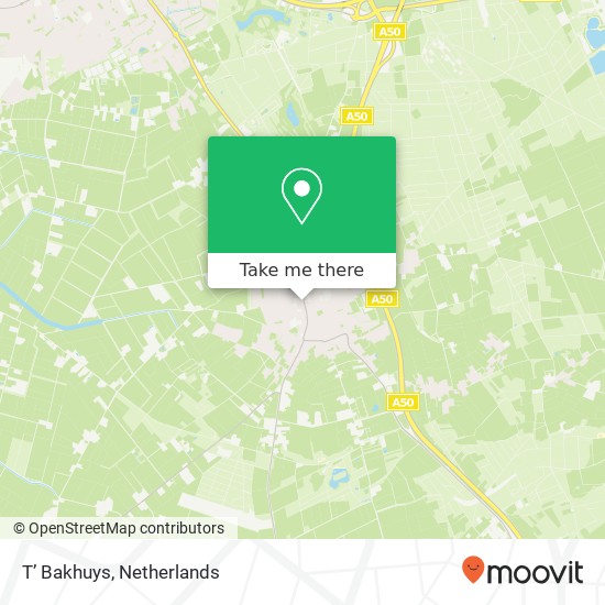 T’ Bakhuys, Laar 8 5388 HE Nistelrode map