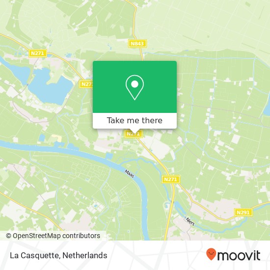 La Casquette, Rijksweg 14 6596 AA Gennep Karte