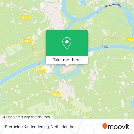 Sterrielou Kinderkleding, Botermarkt 6 5256 AV Heusden map