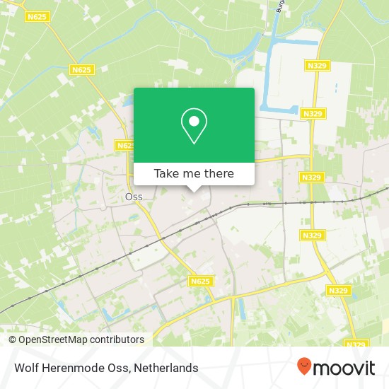 Wolf Herenmode Oss, Molenstraat 3 5341 GA Oss map
