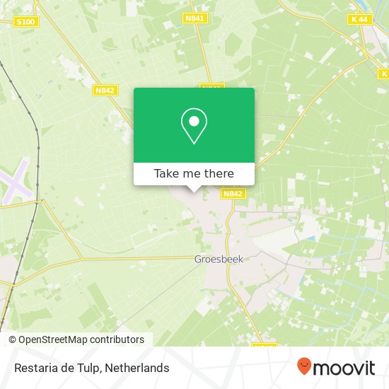 Restaria de Tulp, Margrietstraat 1 6561 WS Berg en Dal map