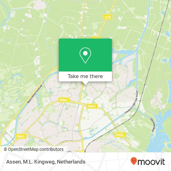 Assen, M.L. Kingweg map