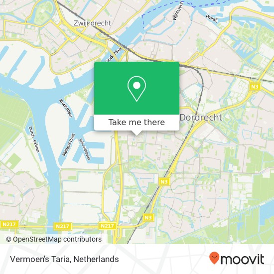 Vermoen's Taria, Admiraalsplein 422 3317 BK Dordrecht map