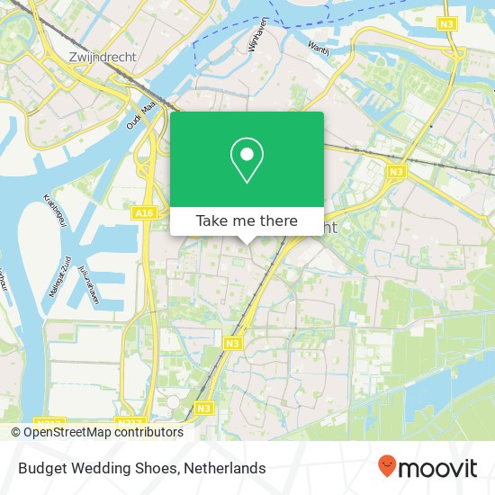 Budget Wedding Shoes, S.M. Hugo van Gijnweg 237 3317 JJ Dordrecht Karte