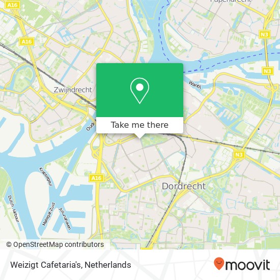 Weizigt Cafetaria's, Krispijnseweg 25 3314 KA Dordrecht map