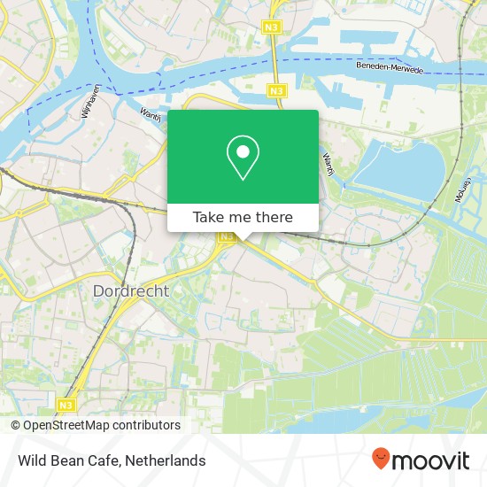 Wild Bean Cafe, Provincialeweg 11 3319 LH Dordrecht Karte