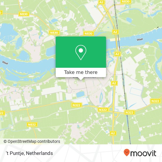 't Puntje, De Zandkampen 50 5301 WE Zaltbommel map