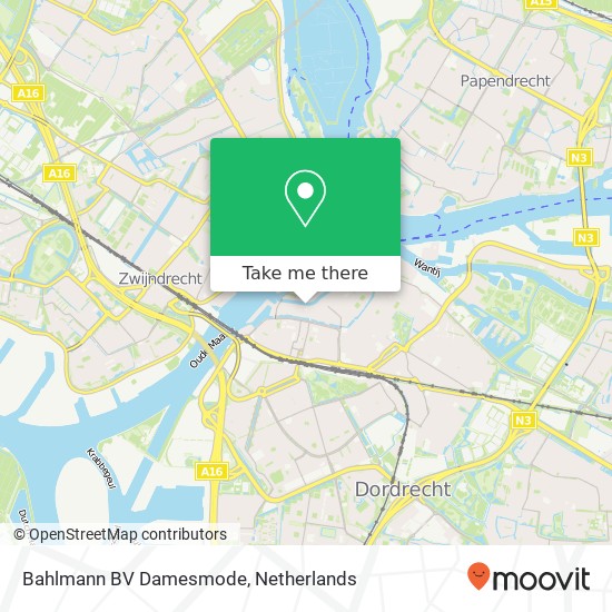 Bahlmann BV Damesmode, Voorstraat 352 3311 CW Dordrecht map