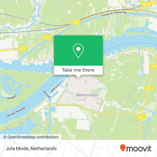 Jola Mode, Hoogstraat 54 4251 CN Werkendam map