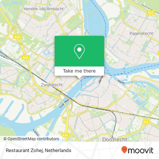Restaurant Zohej, Veerplein 12 3331 LE Zwijndrecht map
