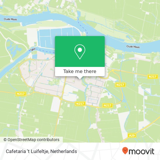 Cafetaria 't Luifeltje, Hortensiastraat 52 3261 BJ Oud-Beijerland map