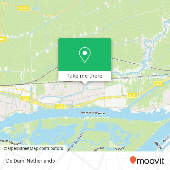 De Dam, Damstraat 65 3371 AC Hardinxveld-Giessendam map