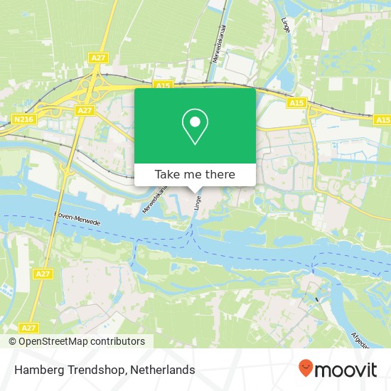 Hamberg Trendshop, Hoogstraat 11 4201 CA Gorinchem map