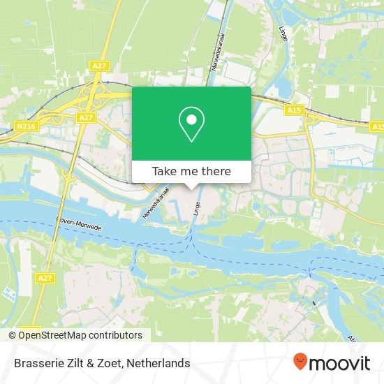 Brasserie Zilt & Zoet, Arkelstraat 61 4201 KB Gorinchem map