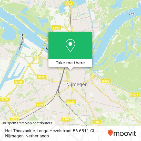 Het Theezaakje, Lange Hezelstraat 56 6511 CL Nijmegen map