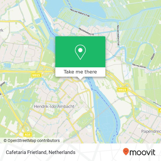 Cafetaria Frietland, Nieuwe Bosweg 1 3341 LR Hendrik-Ido-Ambacht map