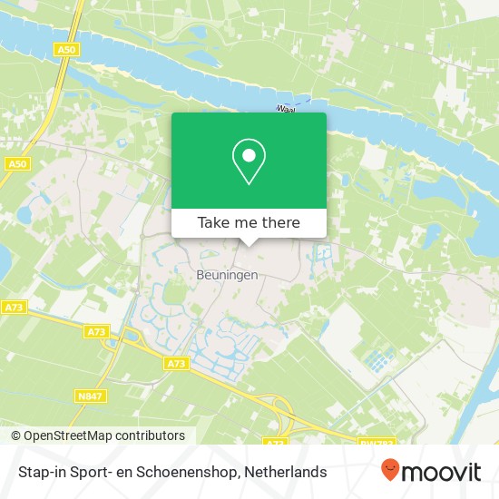 Stap-in Sport- en Schoenenshop, Julianaplein 4 6641 CT Beuningen map