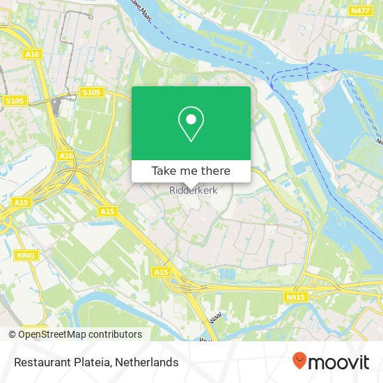 Restaurant Plateia, Koningsplein 11 2981 EA Ridderkerk map