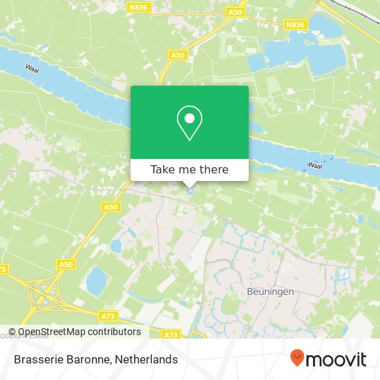 Brasserie Baronne, Binnenweg 2 6644 KD Ewijk map