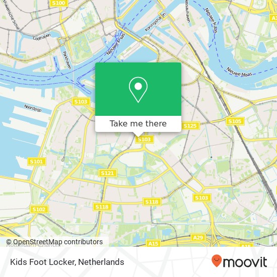 Kids Foot Locker, Sallandweg 3083 BC Rotterdam Karte