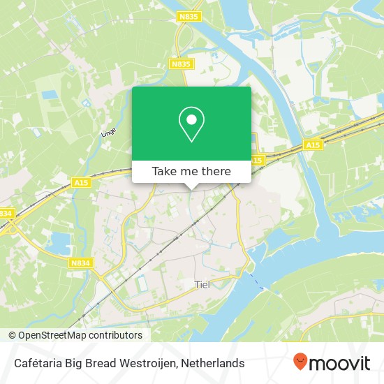 Cafétaria Big Bread Westroijen, Laan van Westroijen 59 4003 AX Tiel map