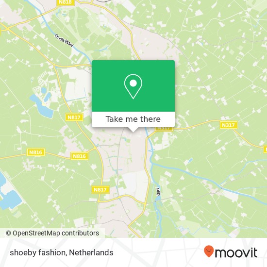 shoeby fashion, Kerkstraat 12 7071 WZ Oude IJsselstreek map