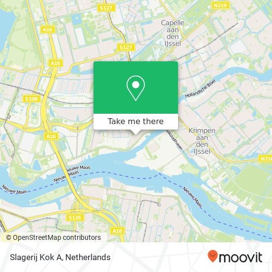 Slagerij Kok A, Doormanstraat 32 2901 AJ Capelle aan den IJssel map