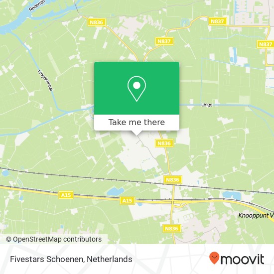 Fivestars Schoenen, Julianaplein 5A 6671 CA Zetten map