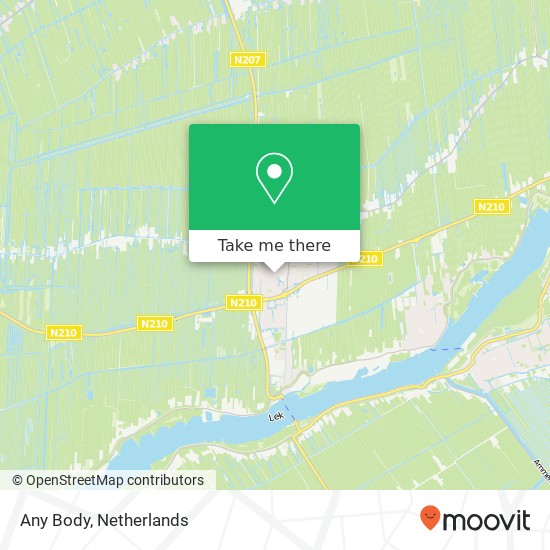 Any Body, Badhuisstraat 9 2861 XT Krimpenerwaard map