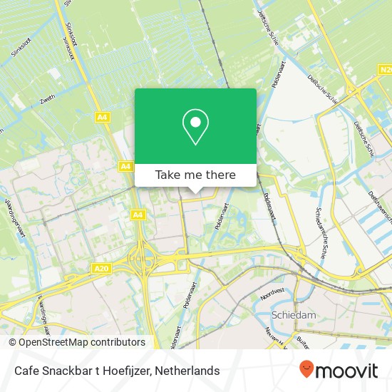 Cafe Snackbar t Hoefijzer, Schiedamseweg 43 3121 JD Schiedam map