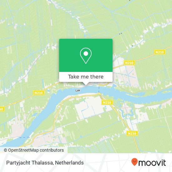 Partyjacht Thalassa, Achterwetering 6 2871 RK Krimpenerwaard map