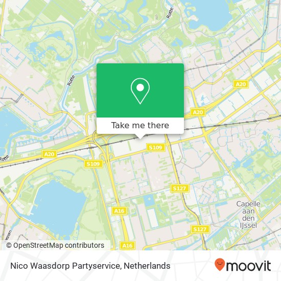 Nico Waasdorp Partyservice, Mangaanstraat 3067 GT Rotterdam Karte
