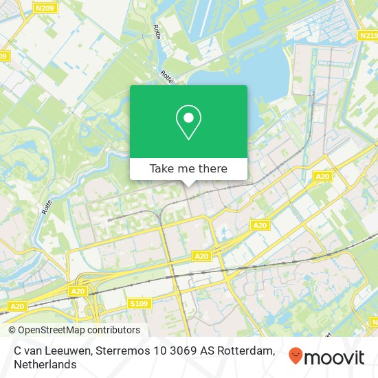 C van Leeuwen, Sterremos 10 3069 AS Rotterdam map