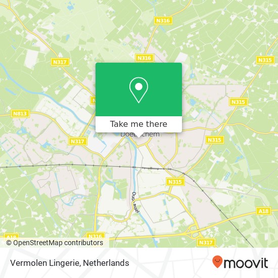 Vermolen Lingerie, Boliestraat 22 7001 BC Doetinchem map