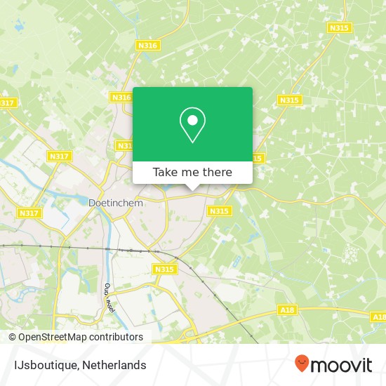 IJsboutique, Mozartlaan 2 7002 MB Doetinchem map