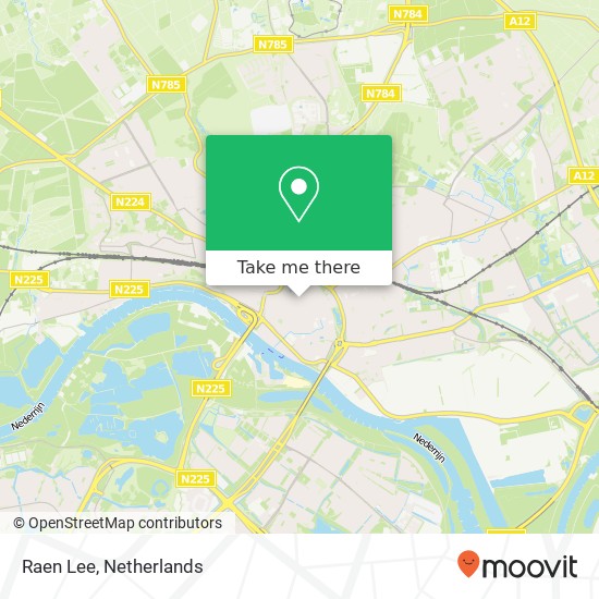 Raen Lee, Ruiterstraat 6 6811 CP Arnhem map