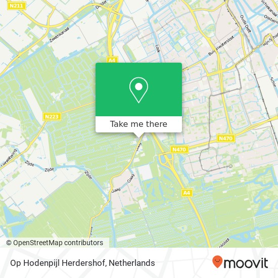 Op Hodenpijl Herdershof, Rijksstraatweg Midden-Delfland map